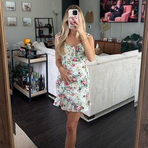 SNDYS Amalfi Floral Ruffle Mini Dress